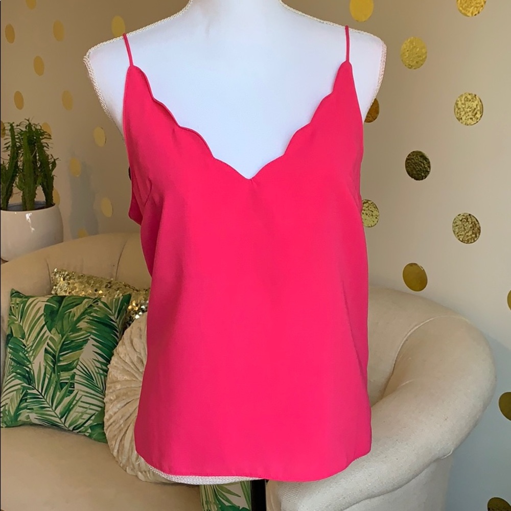 Top Shop pink scallop tank